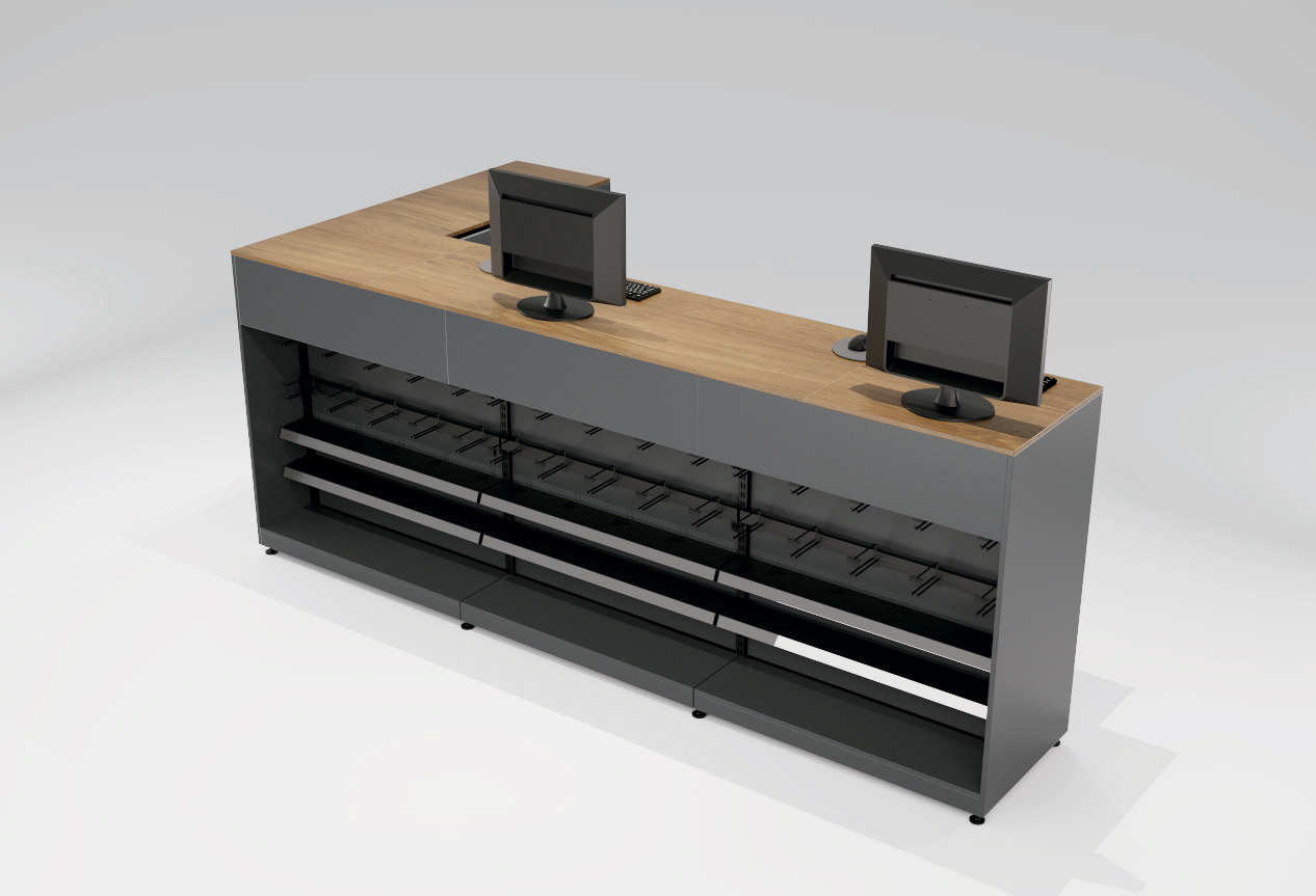 Caixa e Check Stand