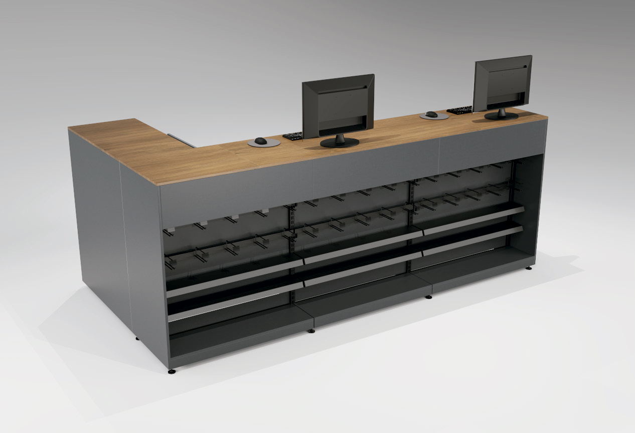 Caixa e Check Stand